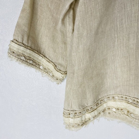 Chico’s Size 3 / XL Linen Blend Jacket - Picture 10 of 11